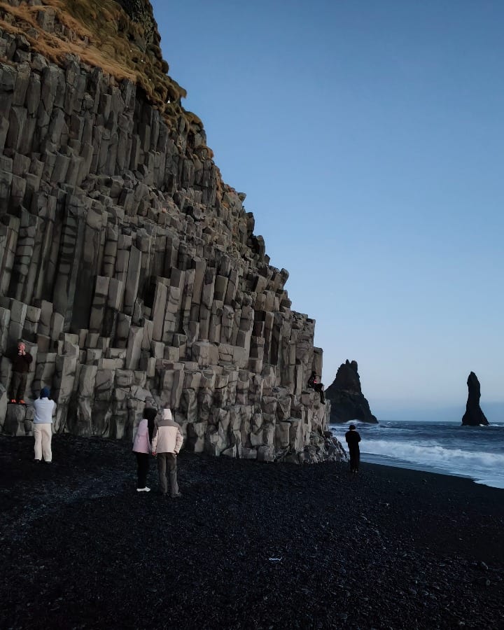 Basalt columns at Reynifsjara black sand beach